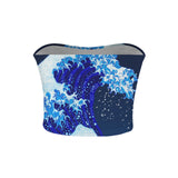 5blue wave7 Basic Backless Tube Crop Top