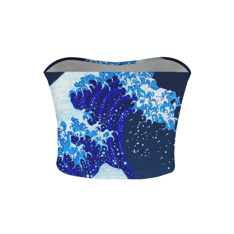 5blue wave7 Basic Backless Tube Crop Top