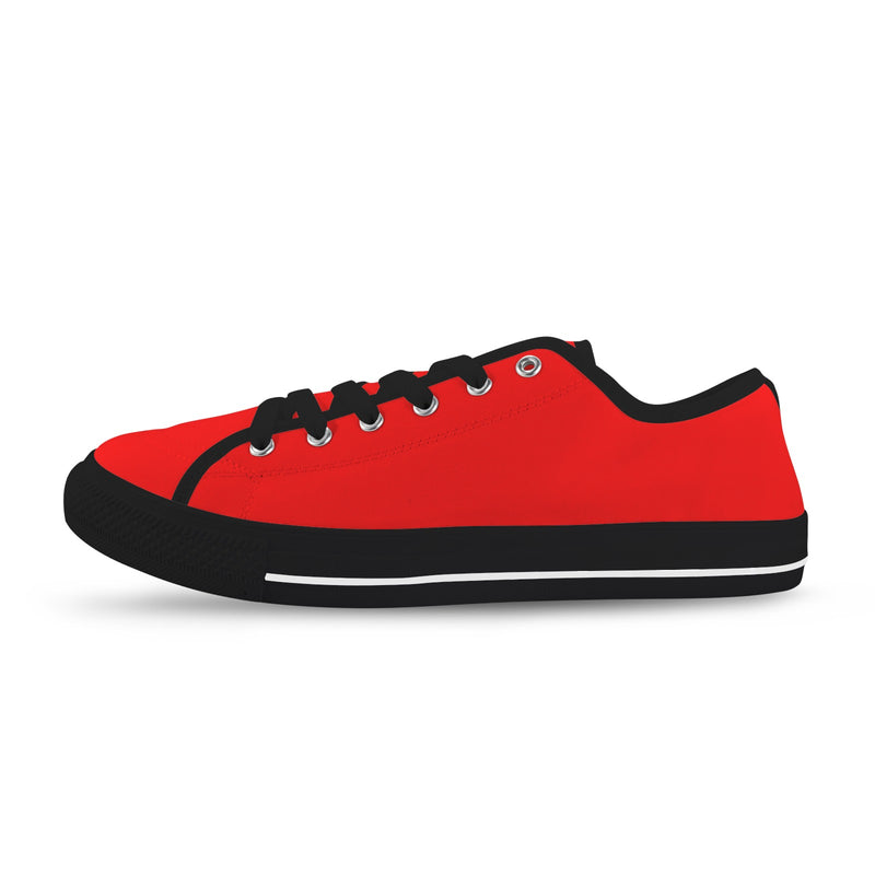 red solid print 2A Seattle Low Top Men's Shoes (Model 1013-6)