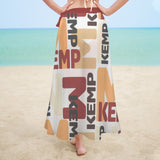 rust solid print 2A Women's Long Knot Side Cover Up