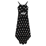 Women&#039;s High-Low Spaghetti Strap Dress Tailcoat skirt