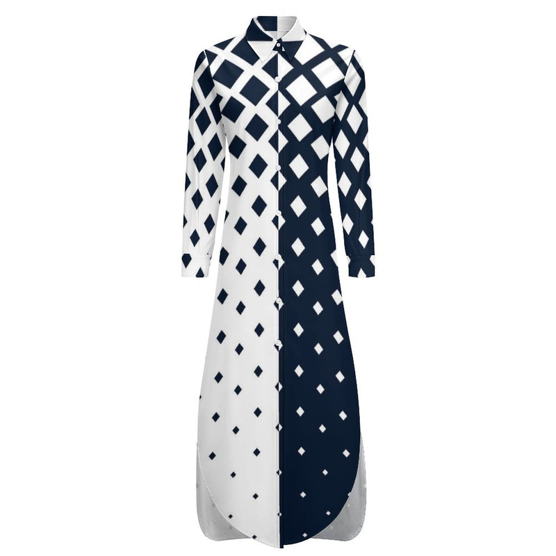 Button-Up Long Sleeve Shirt Dress Long sleeved shirt dress