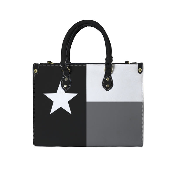 tex flag print 2z PU Leather Handbag-Medium (Model 1747)