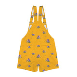 gold apiary print Unisex Shorts Suspender Jumpsuit (Model L78)