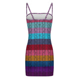 Multicolored Snakeskin Bodycon Cami Dress
