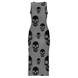 Sleeveless Bodycon Side Slit Long Dress Split cheongsam