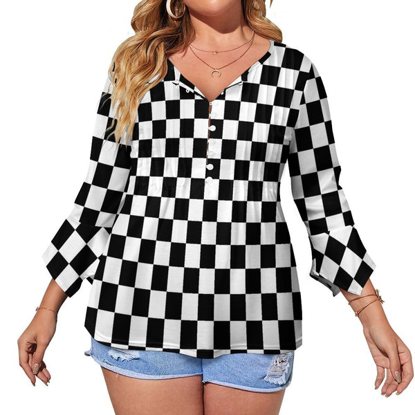 Women&#039;s Ruffled Petal Sleeve Top Women's ruffled petal sleeve top