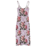 Vintage Roses Spaghetti Strap Ankle-Length Dress Long dress