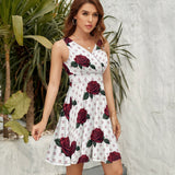 V-Neck Sleeveless Dress (NZ022)  Frocks