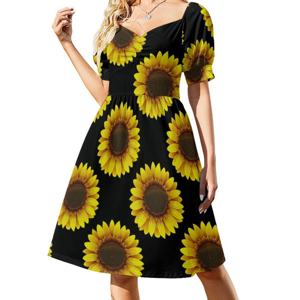 Sweetheart Neck Puff Sleeve Mini Dress (B271) Dress