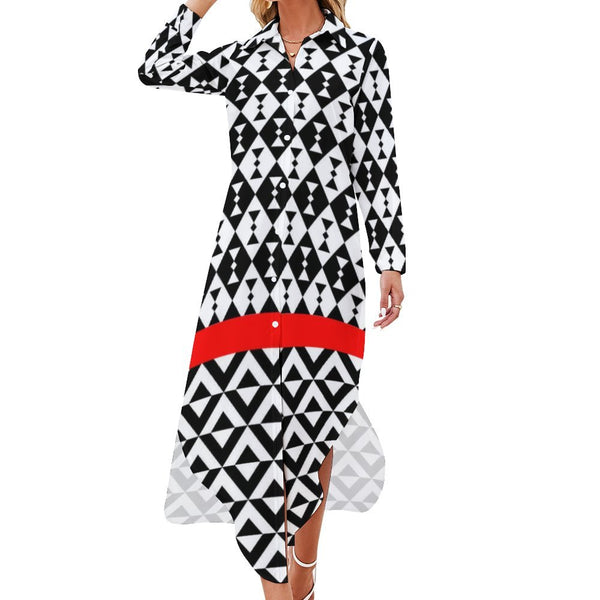 Button-Up Long Sleeve Shirt Dress Long sleeved shirt dress