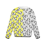 yell gray print Women's Lightweight Sun Protection Hoodie (Model H62)