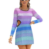 Hollow Slim-Fit Dress Slim dress with hollow waist