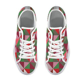 patchwork print xmas 4 Seattle Low Top Men's Shoes (Model 1013-6)
