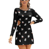 Hollow Slim-Fit Dress Slim dress with hollow waist