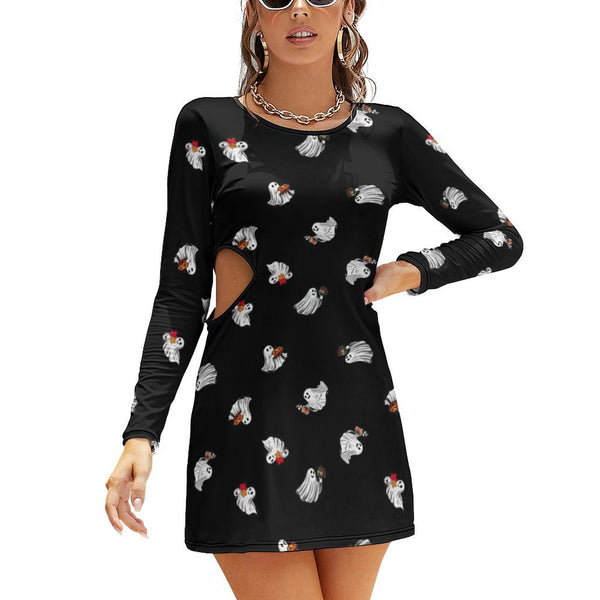 Hollow Slim-Fit Dress Slim dress with hollow waist