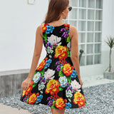 V-Neck Sleeveless Dress (NZ022)  Frocks