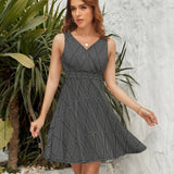 Diamond Life V-Neck Sleeveless Dress