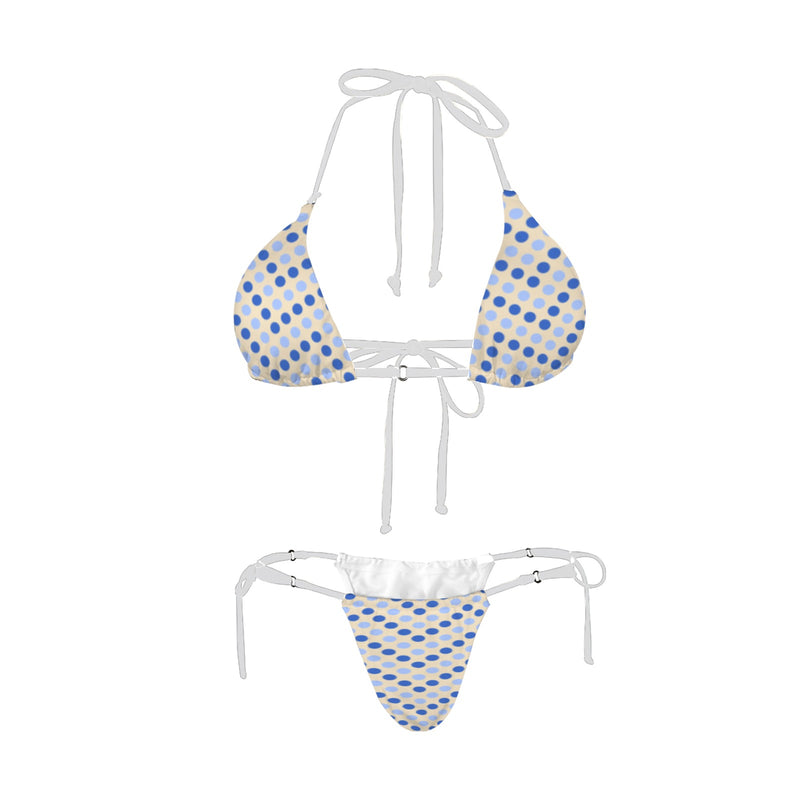 Zig Zag Dots Women's Halter String Bikini Set