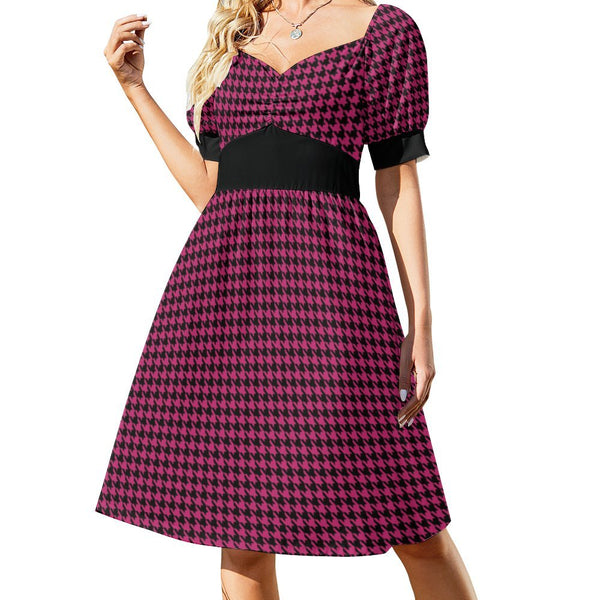 Sweetheart Neck Puff Sleeve Mini Dress (B271) Dress