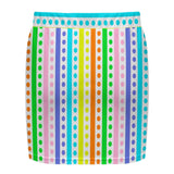 Multicolored Striped Women's Mini Skirt