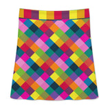 Zipper skirt Women's All Over Print Skirt (BTQ1)