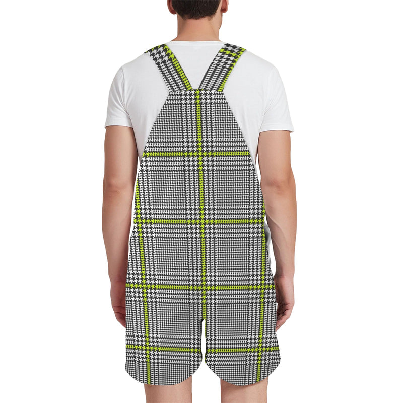 5hounds tooth mini print copy Unisex Shorts Suspender Jumpsuit (Model L78)