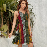 V-Neck Sleeveless Dress (NZ022)  Frocks