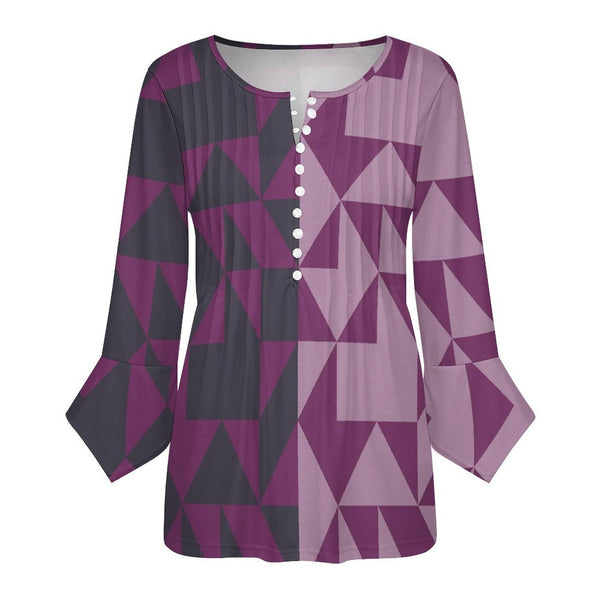 Women&#039;s Ruffled Petal Sleeve Top Women's ruffled petal sleeve top