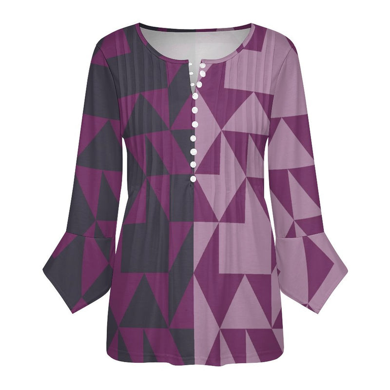 Women&#039;s Ruffled Petal Sleeve Top Women's ruffled petal sleeve top