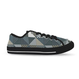 xmas split tone patchwork print Seattle Low Top Men's Shoes (Model 1013-6)