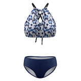 Delft Blue Orchids Two-piece Swimsuit (BK2040) Two-piece Swimsuit