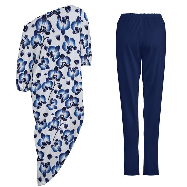 Women&#039;s Off Shoulder Two-piece Set Diagonal shoulder two piece set