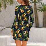 Hollow Slim-Fit Dress Slim dress with hollow waist
