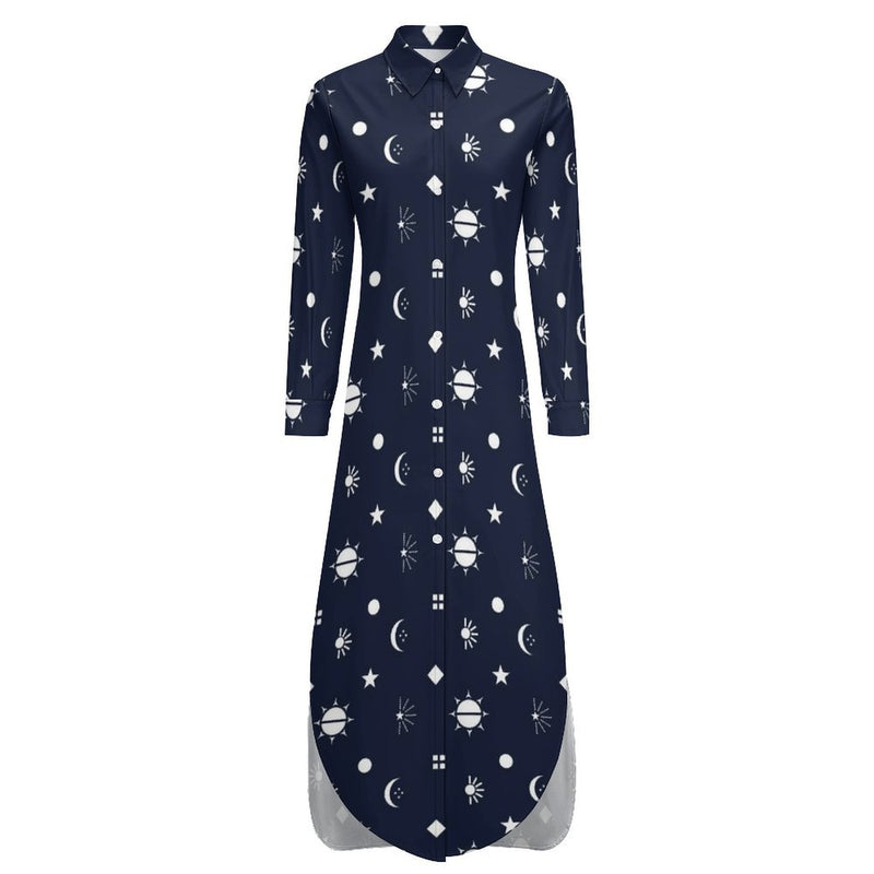 Button-Up Long Sleeve Shirt Dress Long sleeved shirt dress