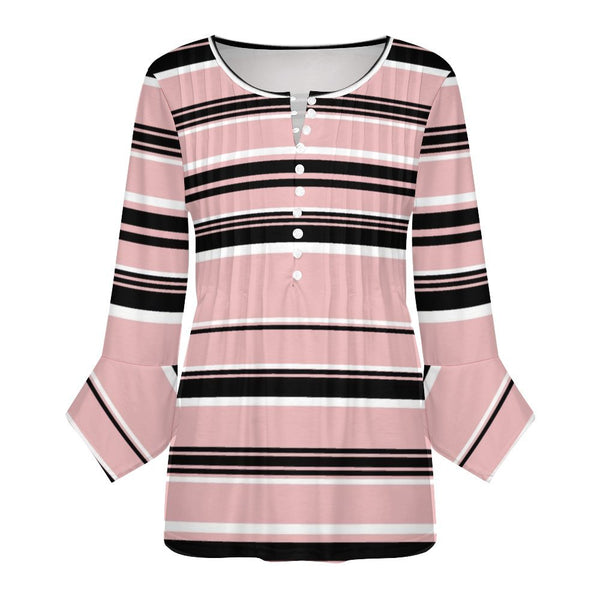 Women&#039;s Ruffled Petal Sleeve Top Women's ruffled petal sleeve top