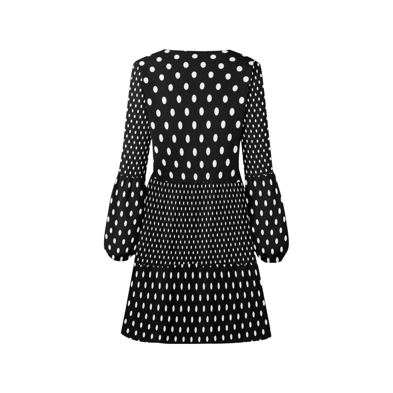 Polka Dot V-Neck Loose Fit Dress