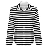 Long Sleeve Blouse (B648) Cropped hem shirt