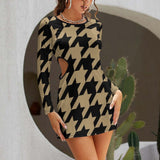 Slim dress with hollow waist Hollow Slim-Fit Dress