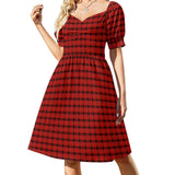 Sweetheart Neck Puff Sleeve Mini Dress (B271) Dress