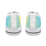 striped print colorful 2A Seattle Low Top Men's Shoes (Model 1013-6)