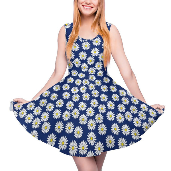 Sleeveless Skater Dress Round neck dress