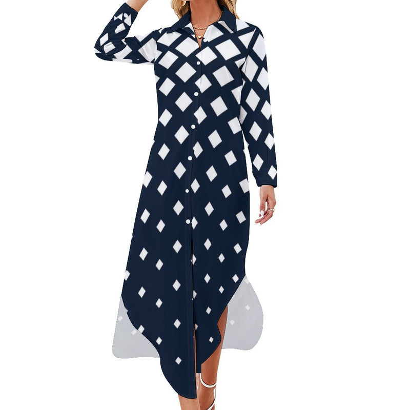 Button-Up Long Sleeve Shirt Dress Long sleeved shirt dress