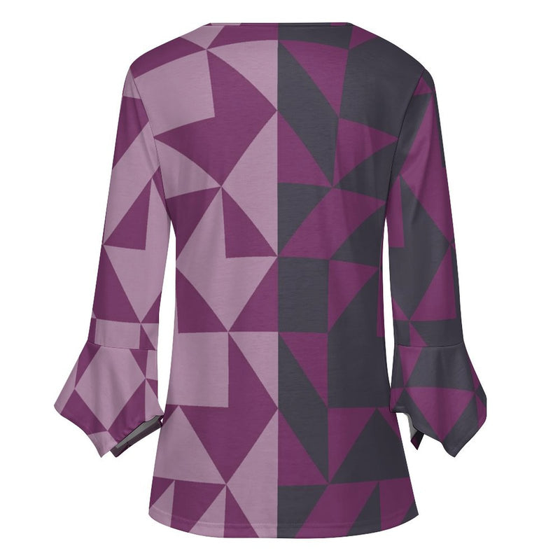 Women&#039;s Ruffled Petal Sleeve Top Women's ruffled petal sleeve top