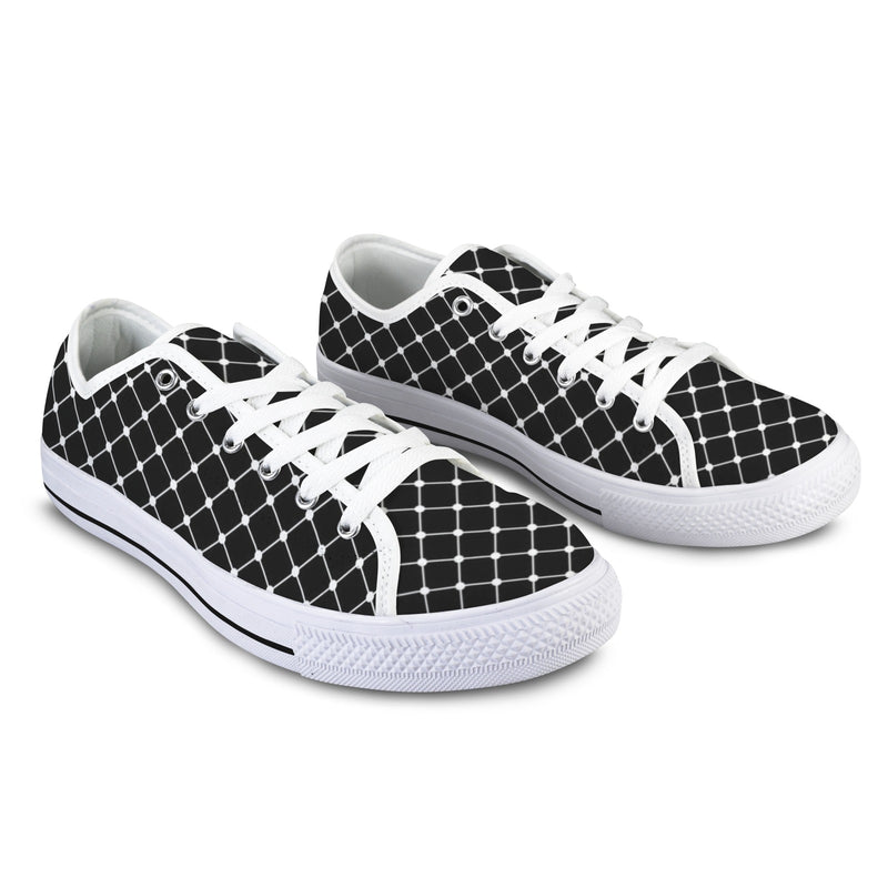 net zero print Seattle Low Top Women's Shoes (Model 1013-6)