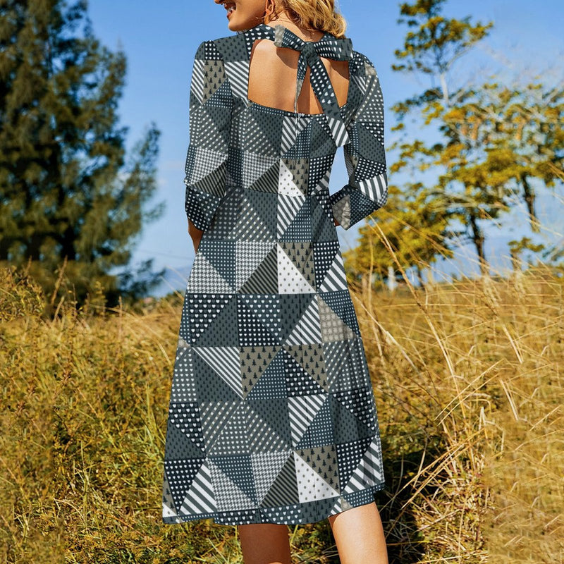 Patchwork Women&#039;s Sweetheart Dress Flare dress