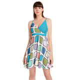 Spaghetti Strap Sleeveless Falred Hem Short Dress