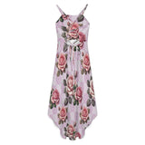 Women&#039;s High-Low Spaghetti Strap Dress Tailcoat skirt