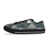 xmas split tone patchwork print Seattle Low Top Women's Shoes (Model 1013-6)