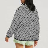 diamond back print 20 Women's Lightweight Sun Protection Hoodie (Model H62)